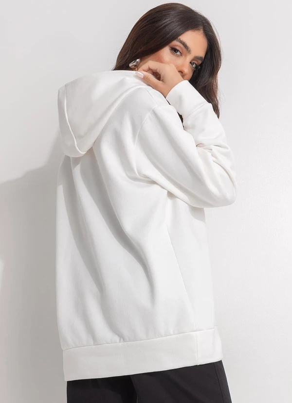 Colcci - Blusão Moletom com Capuz Off White 2