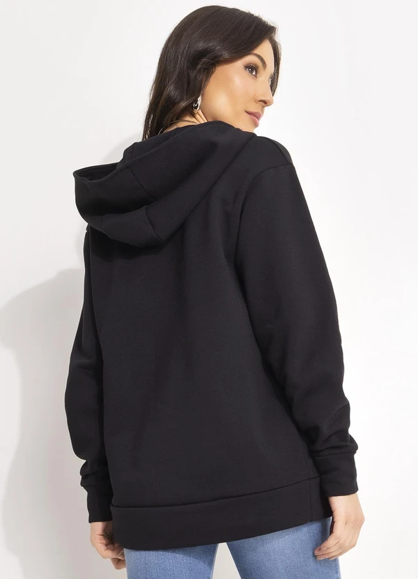 Colcci - Blusão Moletom com Capuz Preto 2