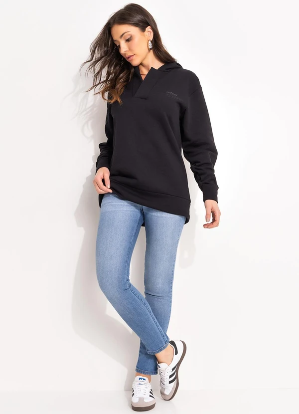 Colcci - Blusão Moletom com Capuz Preto 6