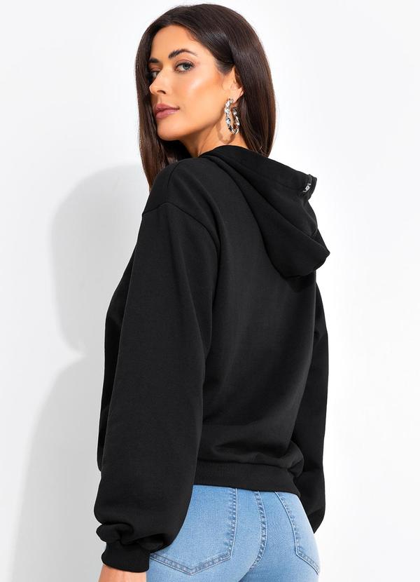 Colcci - Blusão Moletom com Capuz Preto 2