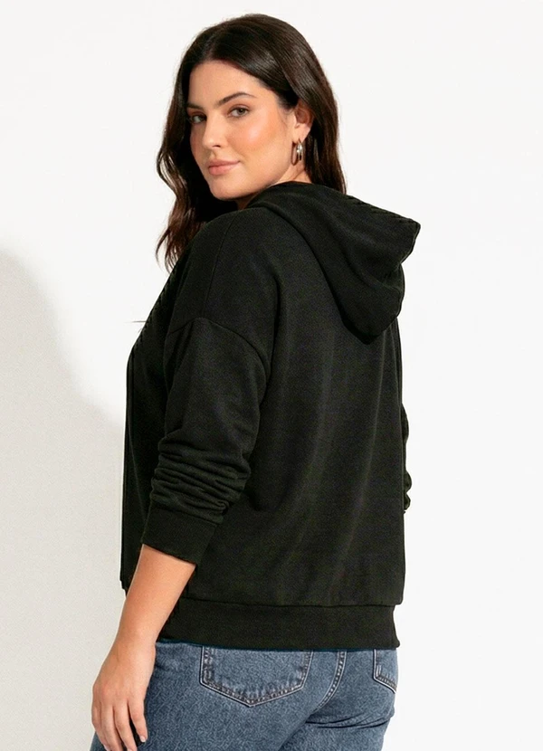 Colcci - Blusão Moletom com Capuz Preto 2