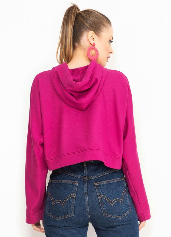 Colcci - Blusão Moletom com Capuz Rosa 2