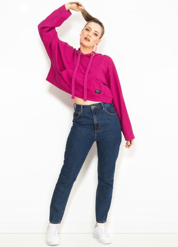 Colcci - Blusão Moletom com Capuz Rosa 3