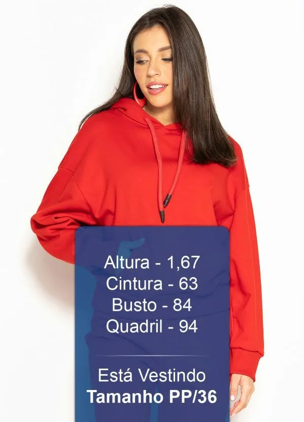 Colcci - Blusão Moletom com Capuz Vermelho 5
