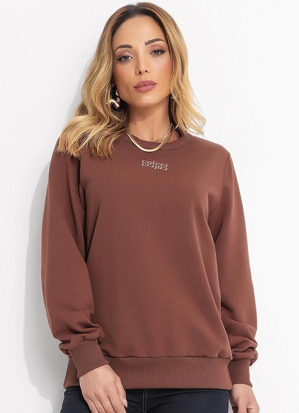 Colcci - Blusao Moletom Marrom