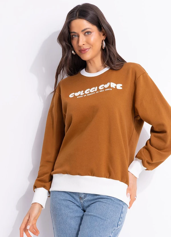 Colcci - Blusão Moletom Marrom 1