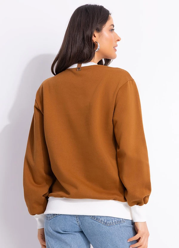 Colcci - Blusão Moletom Marrom 2