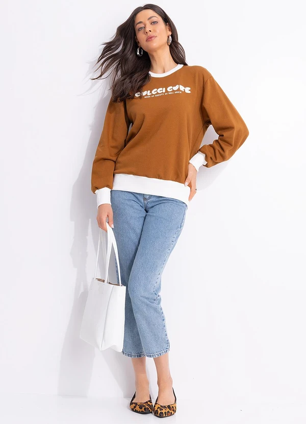 Colcci - Blusão Moletom Marrom 3