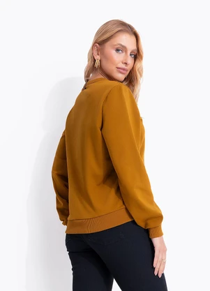 Colcci - Blusão Moletom Marrom - COLCCI