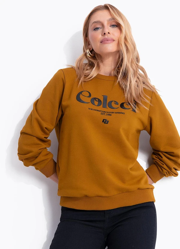 Colcci - Blusão Moletom Marrom
