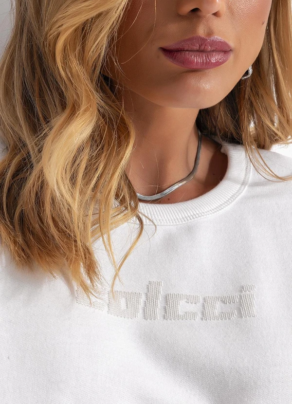 Colcci - Blusão Moletom Off White 8