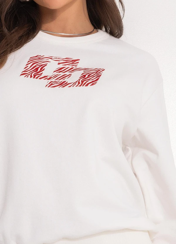 Colcci - Blusão Moletom Off White 3