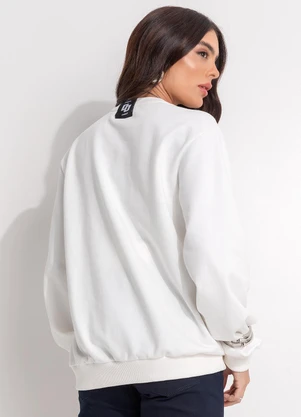 Colcci - Blusão Moletom Off White - COLCCI
