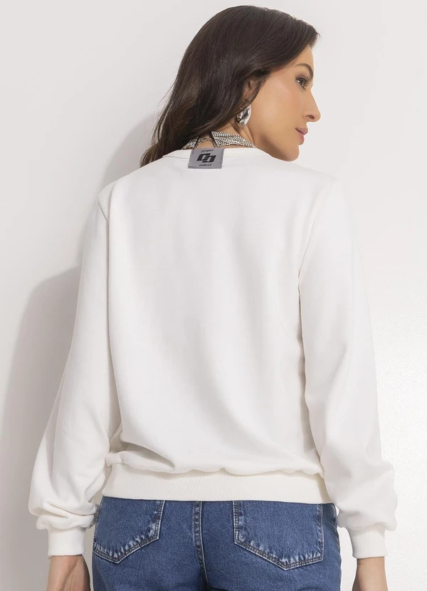 Colcci - Blusão Moletom Off White 2