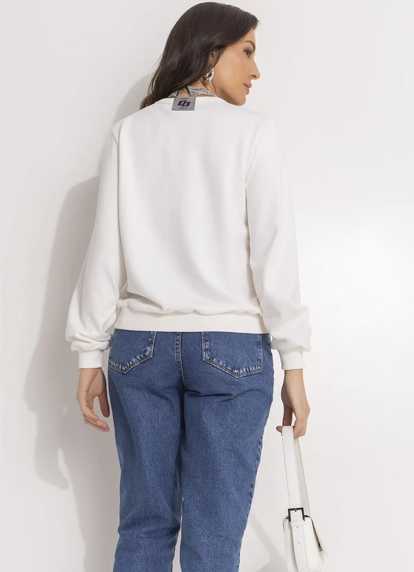 Colcci - Blusão Moletom Off White 4