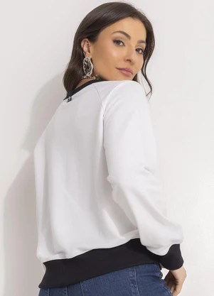 Colcci - Blusão Moletom Off White - COLCCI