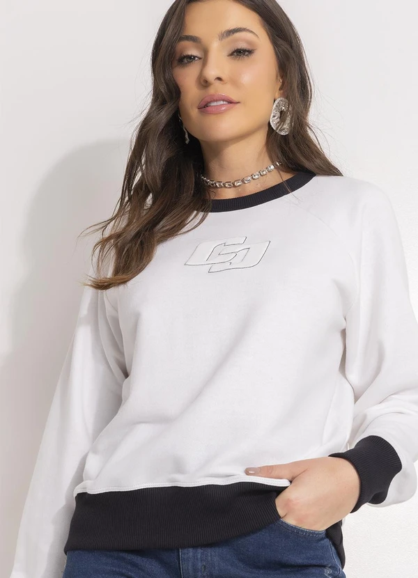 Colcci - Blusão Moletom Off White 7