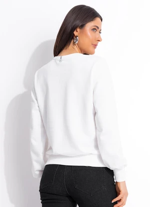 Colcci - Blusão Moletom Off White - COLCCI
