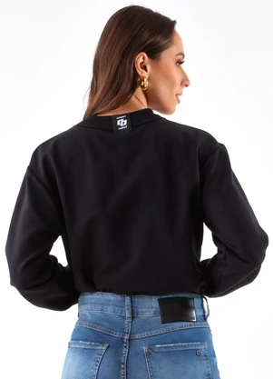 Colcci - Blusão Moletom Preto - COLCCI