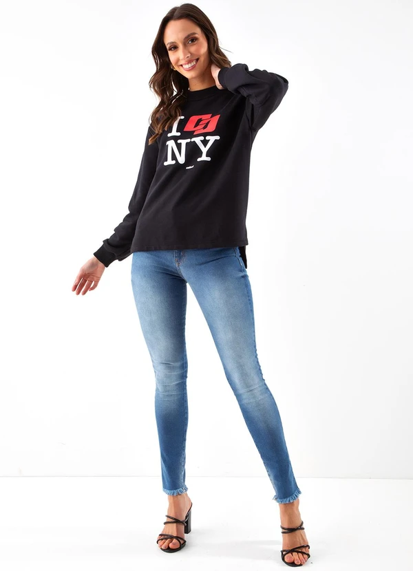 Colcci - Blusão Moletom Preto 3