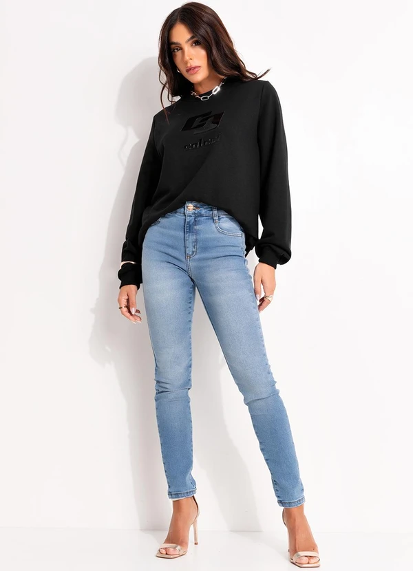 Colcci - Blusão Moletom Preto 3