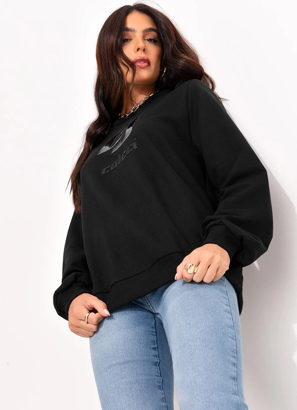 Colcci - Blusão Moletom Preto 4