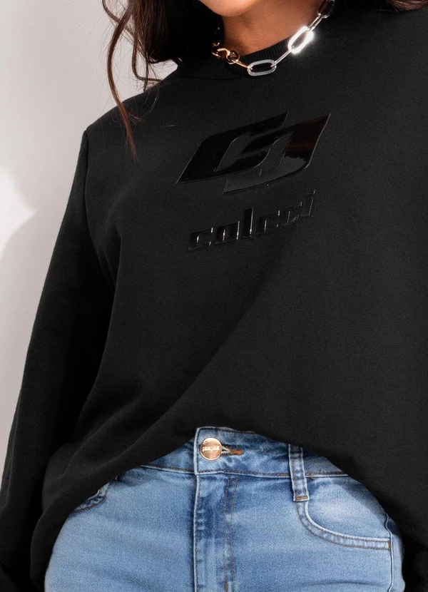 Colcci - Blusão Moletom Preto 6