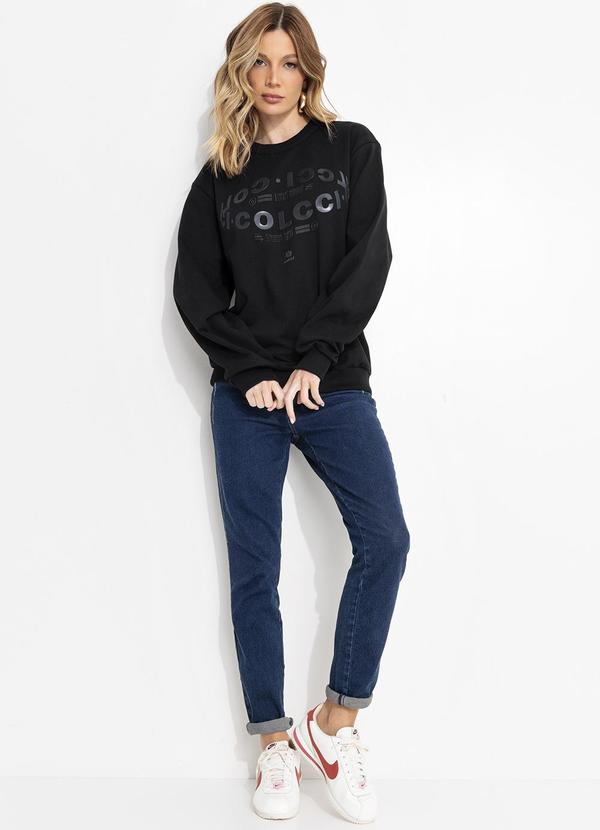 Colcci - Blusão Moletom Preto 3