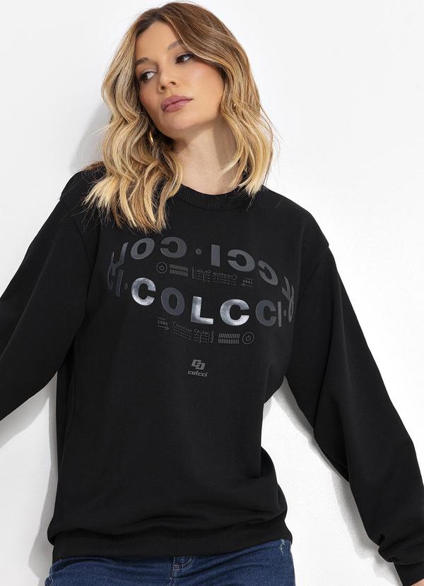 Colcci - Blusão Moletom Preto 4