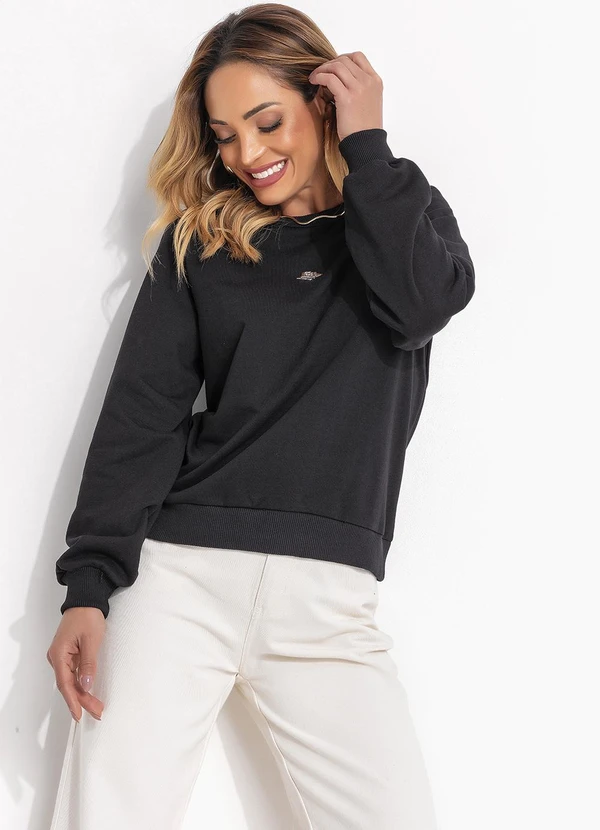 Colcci - Blusão Moletom Preto 3