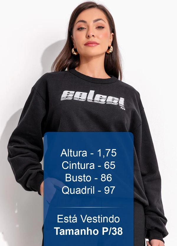 Colcci - Blusão Moletom Preto 5