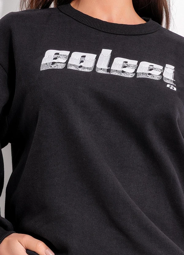 Colcci - Blusão Moletom Preto 6