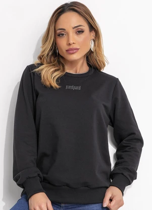 Colcci - Blusão Moletom Preto - COLCCI