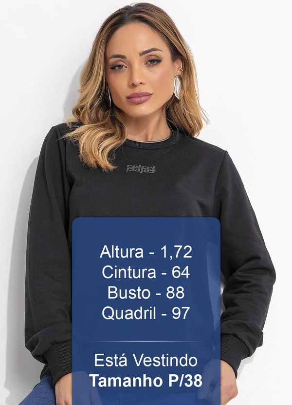 Colcci - Blusão Moletom Preto 5