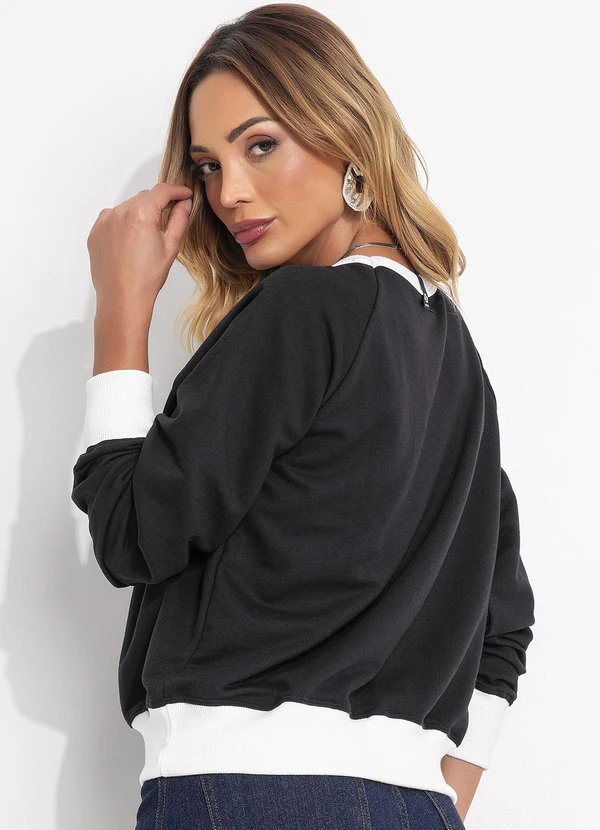 Colcci - Blusão Moletom Preto 2