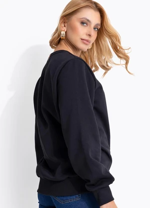 Colcci - Blusão Moletom Preto - COLCCI
