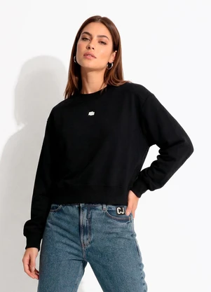 Colcci - Blusão Moletom Preto - COLCCI