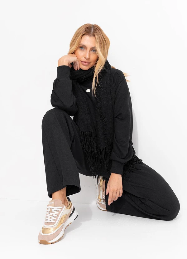 Colcci - Blusão Moletom Preto 4