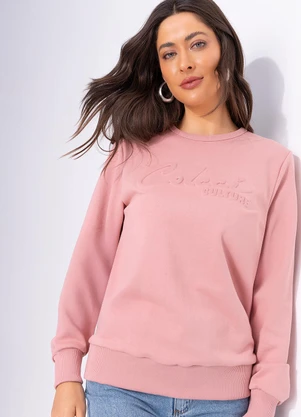 Colcci - Blusão Moletom Rosa - COLCCI