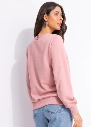 Colcci - Blusão Moletom Rosa - COLCCI