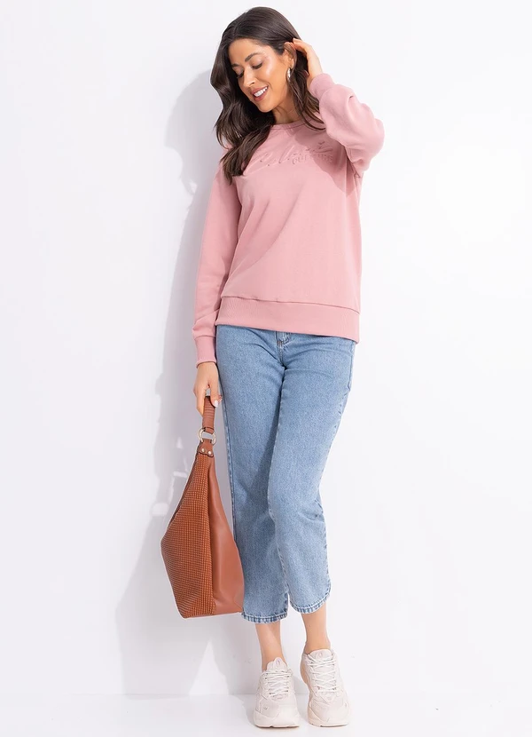 Colcci - Blusão Moletom Rosa 3