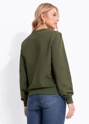 Colcci - Blusão Moletom Verde - COLCCI