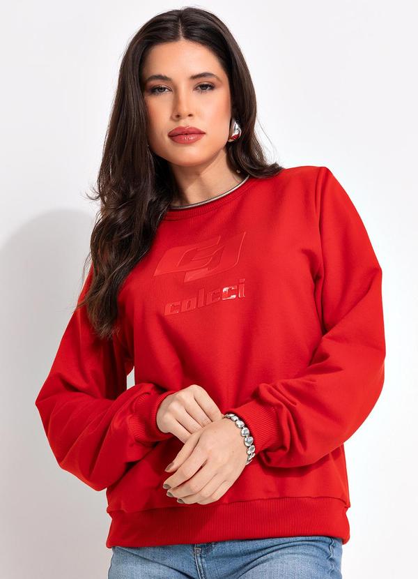 Colcci - Blusão Moletom Vermelho