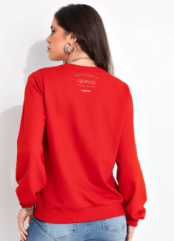 Colcci Blusão Moletom Vermelho