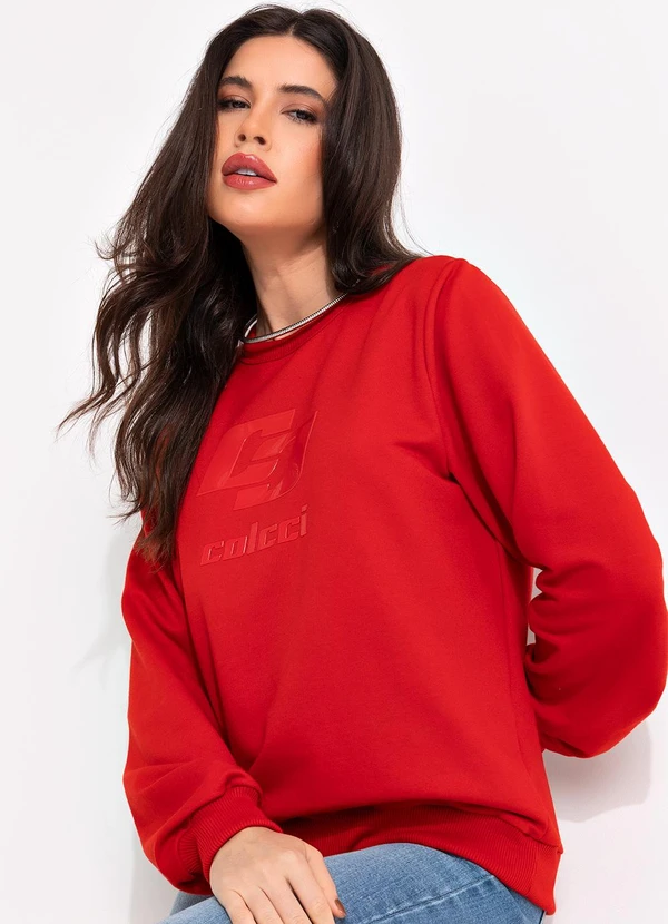 Colcci - Blusão Moletom Vermelho 3