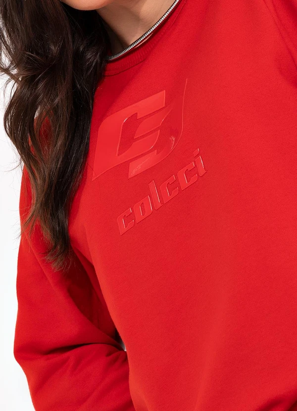 Colcci - Blusão Moletom Vermelho 4