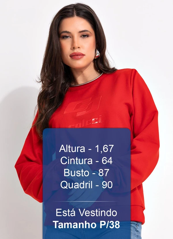 Colcci - Blusão Moletom Vermelho 5