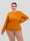 Cativa - Blusão Plus Size em Moletom Branco - variação: Amarelo