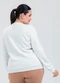 Cativa - Blusão Plus Size em Moletom Branco - variação: Branco