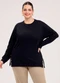 Cativa - Blusão Plus Size em Moletom  Marrom - variação: Preto